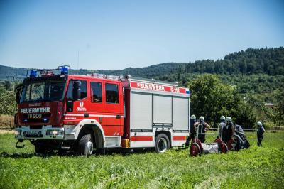 Allmersbach: Nutzfeuer greift auf Pferdekoppel ueber